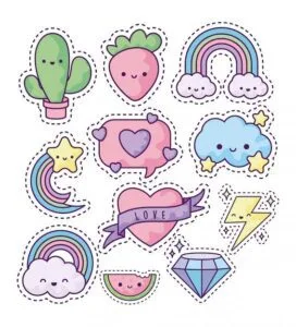 Stickers kawaii para imprimir y recortar