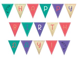 Banderines de feliz cumpleaños para imprimir