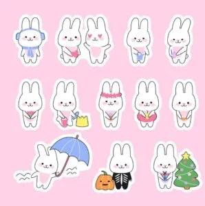 Stickers kawaii para imprimir y recortar