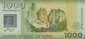 billete 1000 pesos chilenos reverso