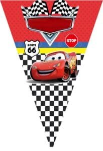 Banderines de cars para imprimir