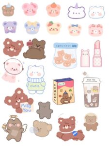 Stickers kawaii para imprimir y recortar