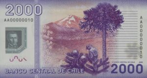 billete 2000 pesos chilenos reverso