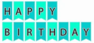 Banderines de feliz cumpleaños para imprimir