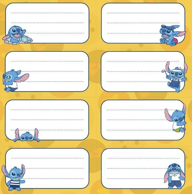 Etiquetas de stitch para imprimir