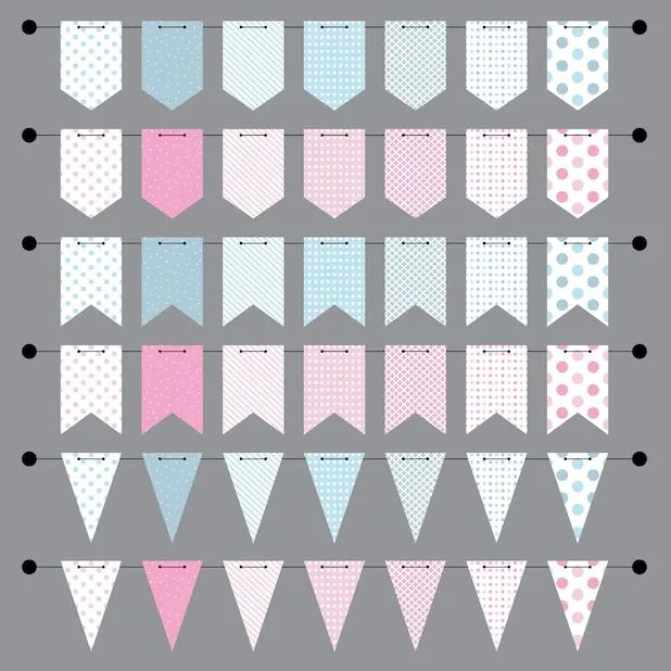Banderines decorativos para imprimir