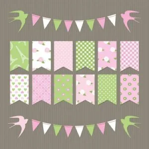 Banderines decorativos para imprimir