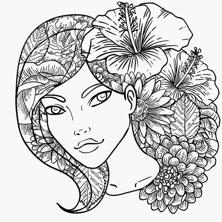 Mandala de mujer para imprimir