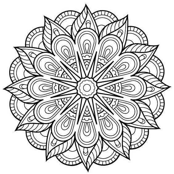 Flores mandalas para imprimir