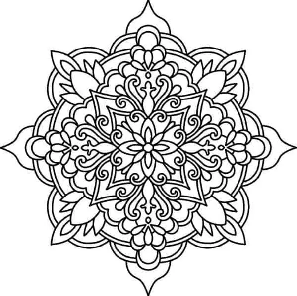 Flores mandalas para imprimir