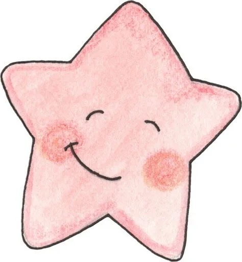 Estrella rosa para imprimir