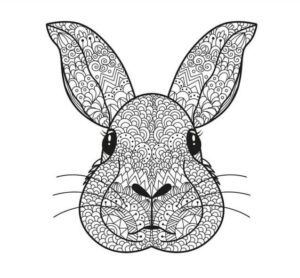 Mandala de conejo para imprimir