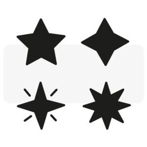 Estrellas negras para imprimir