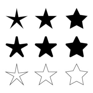 Estrellas negras para imprimir