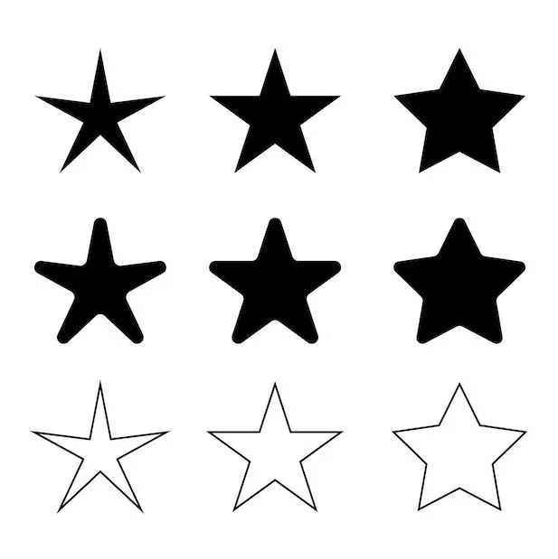 Estrellas negras para imprimir