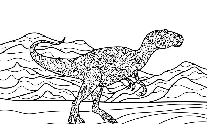 Mandala de dinosaurio para imprimir