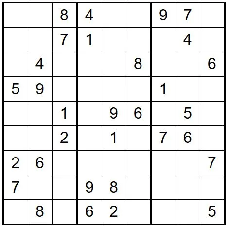 Sudoku nivel difícil para imprimir