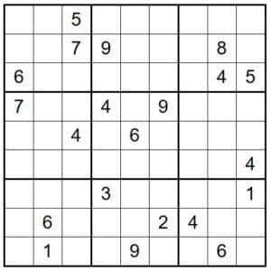 Sudoku nivel extremo para imprimir