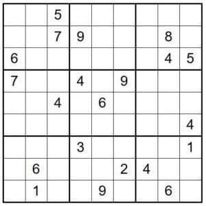 Sudoku nivel extremo para imprimir