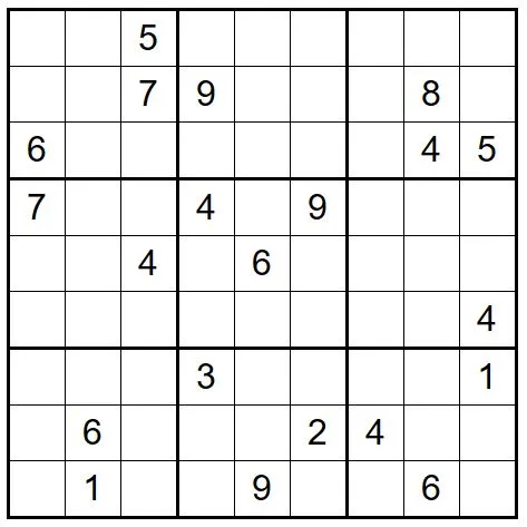Sudoku nivel extremo para imprimir