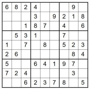 Sudoku nivel fácil para imprimir