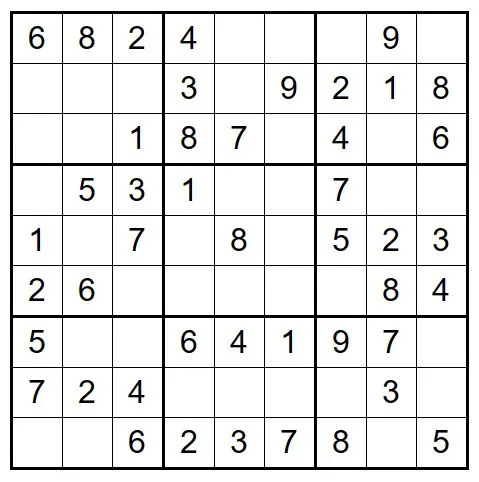 Sudoku nivel fácil para imprimir