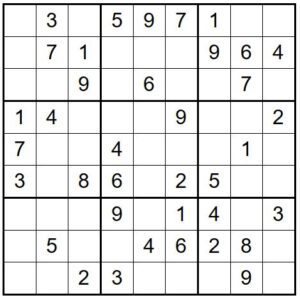 Sudoku nivel medio para imprimir