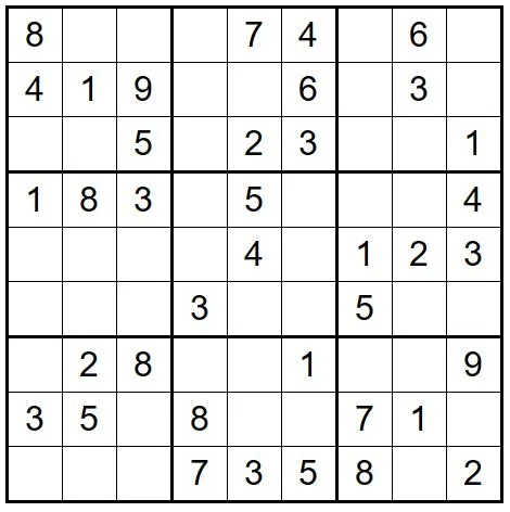 Sudoku nivel medio para imprimir