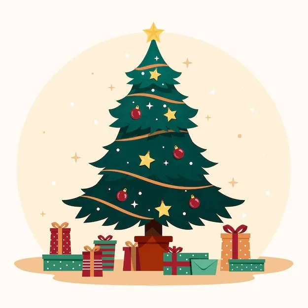 Dibujos de navidad para imprimir a color - Árbol de navidad