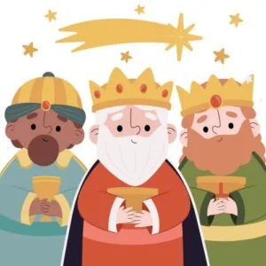 Dibujos de navidad para imprimir a color - Los 3 reyes magos