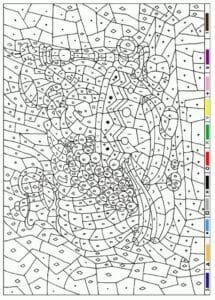 Colorear por números para adultos para imprimir​