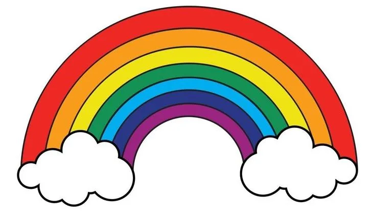 Arcoiris para colorear e imprimir