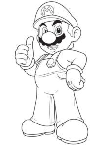 Dibujo de Mario para imprimir y colorear
