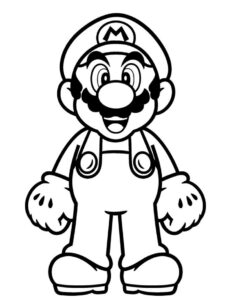 Dibujo de Mario para imprimir y colorear