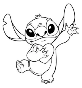 Dibujo de stitch para imprimir y colorear