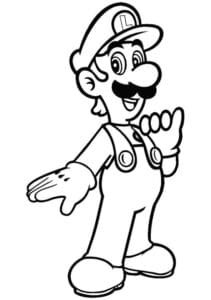 Dibujo de Luigi para imprimir y colorear