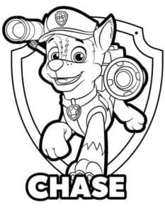 Chase para imprimir y colorear