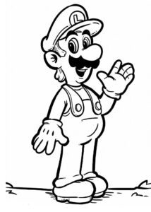 Dibujo de Luigi para imprimir y colorear
