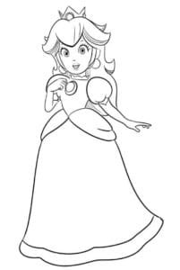 Dibujo de Princesa Peach para imprimir y colorear