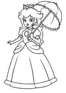 Dibujo de Princesa Peach para imprimir y colorear