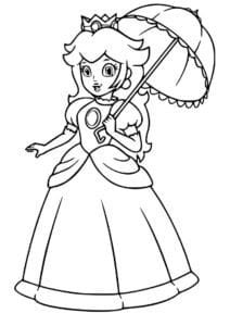 Dibujo de Princesa Peach para imprimir y colorear