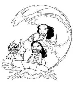 Dibujo de nani para imprimir y colorear