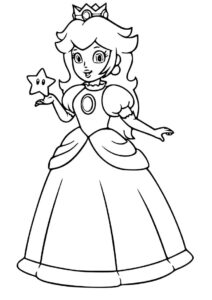 Dibujo de Princesa Peach para imprimir y colorear