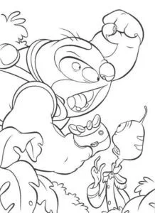 Dibujo de jumba para imprimir y colorear