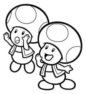 Dibujo de Toad para imprimir y colorear