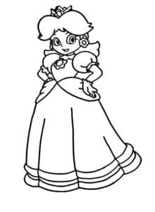 Dibujo de Princesa Daisy para imprimir y colorear