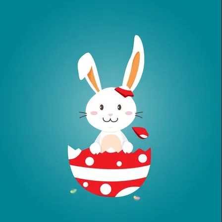 Conejitos de pascua para imprimir a color