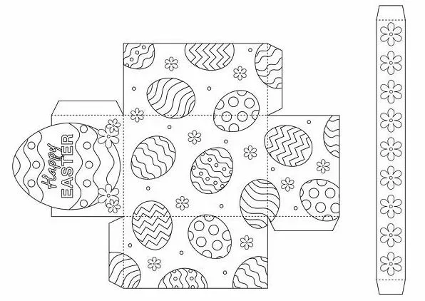 Cajas de conejito de pascuas para imprimir y recortar