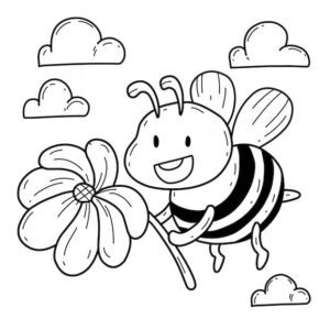 Dibujos de abejas para colorear e imprimir