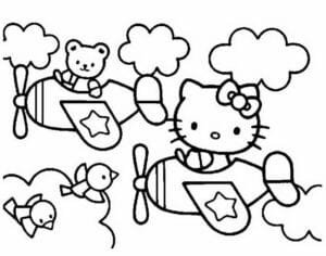 Dibujo de Hello Kitty para imprimir y colorear